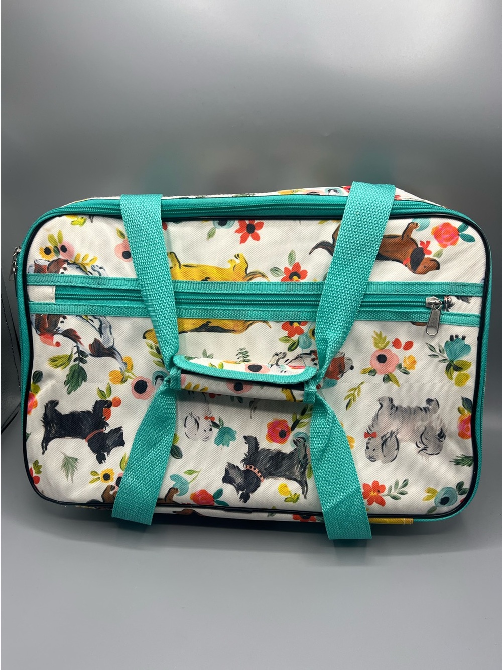 Home Essentials Insulated Cooler Bag Dog Print Picnic Lunch Tote Thermal Carrier